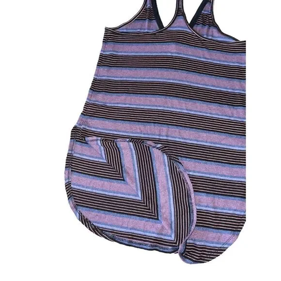 Free People Purple Striped Racer Back Tank - Picture 6 of 8